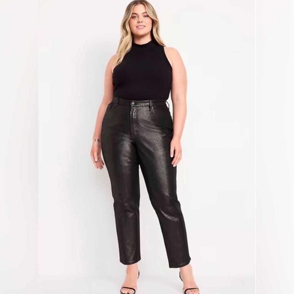 Old Navy High Rise Shine OG Straight Ankle Secret Smooth Pockets Jean Size 10